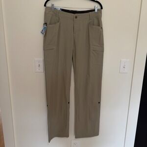 Kuhl Anika Roll Up Pants Womens 10 Khaki Hiking Cargo Trousers 6181 New